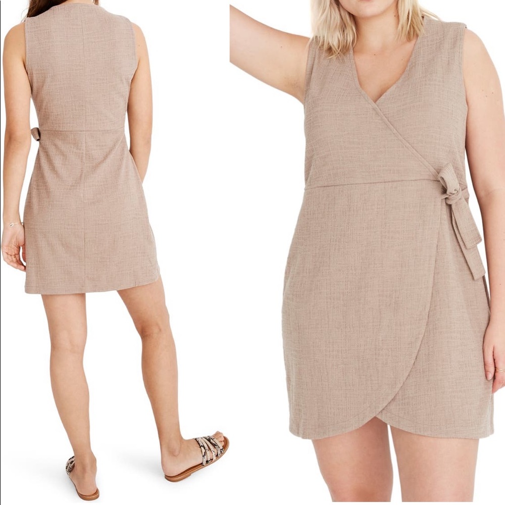 Texture & Thread Wrap-Tie Tank dress